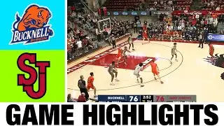 Bucknell vs St Josephs Highlights | NCAA Men's Basketball | 2024 College Basketball