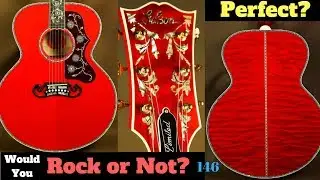 Один вопиющий недостаток... | Гитара Gibson SJ-200 Custom Cranberry Quilt Top Art | WYRON 146