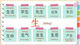 Expand Your Chinese Vocabulary With The Character 生 (shēng) | Alice Ruan