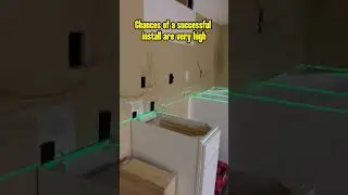 Laser levels make it hard to mess up a cabinet install #cabinets #kitchen #diy #remodel cooltools