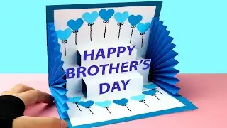 Brother's Day Pop-Up Card Idea 2022 With Drawing | Brother's Day Card Making