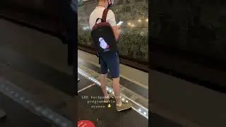 LED backpack with programmable screen