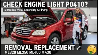 Check Engine Light P0410? Mercedes W163 Secondary Air Pump Removal Replacement ML320 ML350 ML500
