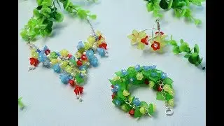 PandaHall Video Tutorial on Flower Acrylic Beads  Jewelry Set
