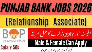 Punjab Bank Jobs 2026 | All Pakistan | How to Apply Online | Latest Bank Jobs Update