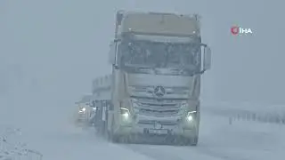 ZONGULDAK EREĞLİ KARAYOLUNDA KAR ETKİLİ OLDU