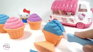 Kinetic sand surprise ice cream truck! Hello Kitty
