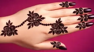 Latest Simple Floral Mehndi Design | Finger & Hand Henna Tutorial | #hennadesign 