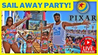 Pixar Day At Sea Inaugural Cruise aboard the Disney Fantasy [Sail away party LIVE]