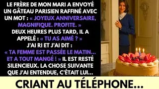 Mon Beau-Frère a Envoyé Un Gâteau Chic—Puis a Crié Quand J’ai Dit Que Sa Femme Avait Tout Mangé