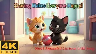 🎵 Milo and Shadow: Sharing makes everyone HAPPY 😻| Short Animated Cartoon with Song for Kids! 🌟⭐💖