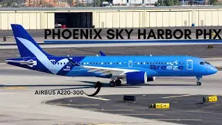(4K) 18 AMAZING Planes at Phoenix Sky Harbor PHX: Including Breeze Airways Inaugural Flights