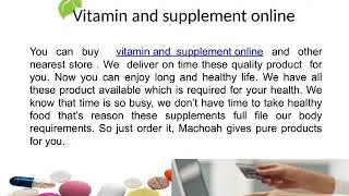 Vitamins and Supplements online