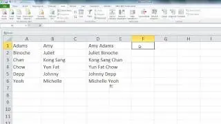 Excel: поменять фамилию на имя
