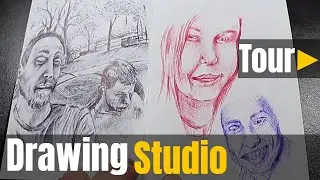 Drawing Studio & Art Supplies Tour | Sharpies & More (Drawing Dojo) J Sheetz