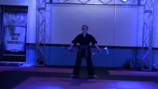 Taylah Banks from Fighting Fit Martial Arts Centre with her Extreme Kama Form