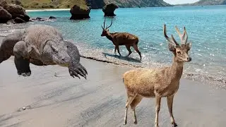 KOMODO DRAGON VS DEER