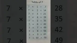 table of 7 # 7 ka table # kids multiplication # kids learning # table of seven