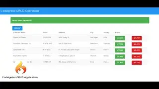Codeigniter CRUD Application - Read Records from the Database