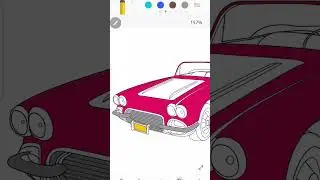penup app corvette coloring #automobile #drawing