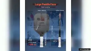 VEVOR Black Pickleball Paddle 7.86 oz 16.46 7.48 Inch