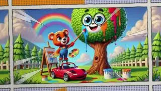 Buddy Bear Paints On Tilly! | Fun Nursery Rhyme For Kids