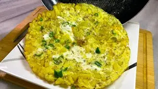 Just Pour Eggs On The Potatoes And You Will Get A Testy Omelette! 