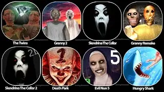 The Twins,Granny 2,Slendrina The Cellar,Granny Remake,Slendrina,Death Park,Evil Nun 5,Hungry Shark
