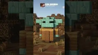 Minecraft Grogu & The Mandalorian Statue #shorts #minecraft