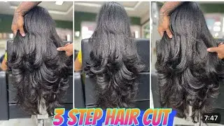 How to: 3 step Layer Hair cut at home/ Butterfly Hair cut कैसे करे/Proper Guide/ easy way/step layer