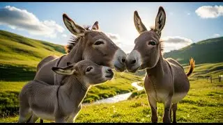 Donkey Family A Sweet Story of Love Care and Togetherness 🫏❤️