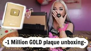 Распаковываю свою ✨ЗОЛОТУЮ КНОПКУ✨ YouTube за 1 000 000 подписчиков! 🥹 ОМГ!!!