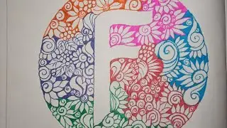 Alphabet F mandala art step by step for beginners❤❤#art #beginnerarttips #mandaladesign