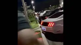Ford Mustang burning grass with fire exhaust 🔥 #shorts