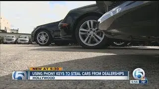 Using phony keys to steal cars from dealerships
