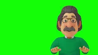 2d animated spokesperson in green screen