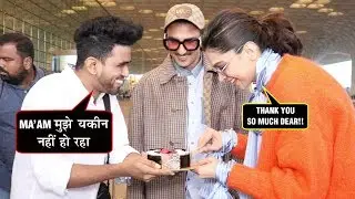 Photographer's EPIC Reaction On Deepika Padukone Cutting Cake Bought By Him at Airport with Ranveer