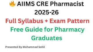 AIIMS Pharmacist Syllabus 2025 🚨 | Exam Pattern | 400 Marks Paper | Free Guide | #aiimspharmacist