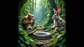 Monkey & Rabbit Face Creeping Python 🐍 Final Funny Jungle Battle