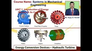 Energy Conversion Devices : Hydraulic Turbine