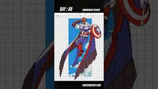 flacon x captain america embroidery design #falcon #captainamerica #machineembroidery #embroidery
