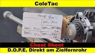 ColeTac Cheat Sheet - D.O.P.E . Direkt am Zielfernrohr