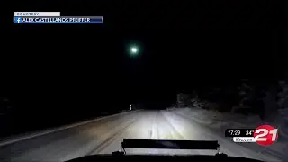 Dashcam catches falling meteor near La Pine
