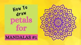 How To Draw Mandala Art For Beginners | Mandala Petal Designs Tutorial #1