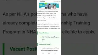 National Highway Authority NHA paid internship program 2022 jobs
