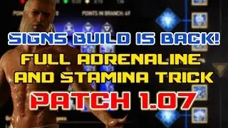The witcher 3 Wild Hunt : Full adrenaline and stamina Trick Patch 1.08