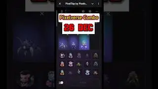 26 December pixeltap daily combo  pixel tap by pixelverse combo card today 26 Dec #pixeltapkombo