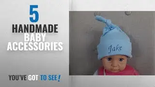 Top 10 Handmade Baby Accessories [2018]: Personalised Newborn Baby Boy Top Knot Hat Gift Present