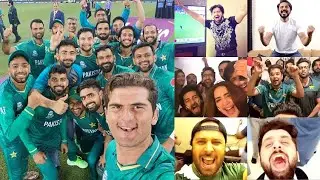 Pakistan Reaction On Huge Win Against India | Pakistani Celebs Celebrate World T20 Cricket | PART 1