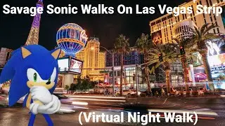 Savage Sonic Walks On Las Vegas Strip (Virtual Night Walk) Part 4